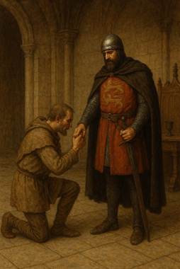A painting of a person in a medieval garment

AI-generated content may be incorrect.